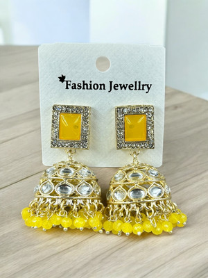 Maisha Jhumka With Square Tops Alloy Jhumki Earring