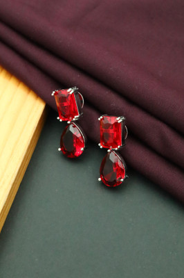 CHOPDA BUSSINESS HUB Big Diamond earring Diamond Stone Drops & Danglers