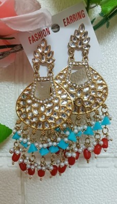 BAARSENTERPRISE Chandbali Earring Beads Alloy Chandbali Earring