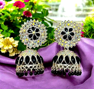 touch gold Jhumka Earrings For Women Cubic Zirconia Alloy Jhumki Earring
