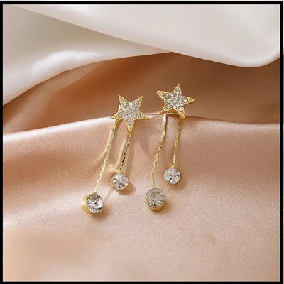 house of common designer gold stud with AD stone for women/girls Cubic Zirconia Drops & Danglers Alloy Stud Earring