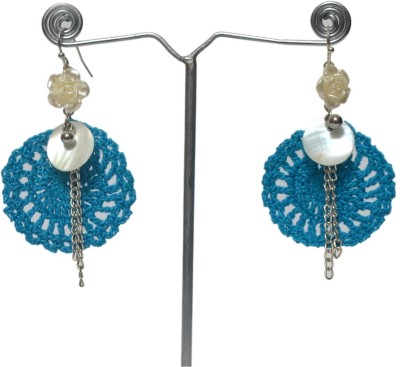 aanyaas Trendy Crochet Shell earring dangler extra light weight for Women and Girls Shell Drops & Danglers