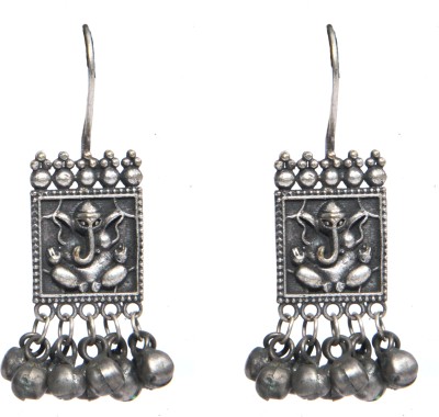 Majestic Jewellry Oxidised Silver Fashionable Earrings for Women and Girls German Silver Stud Earring