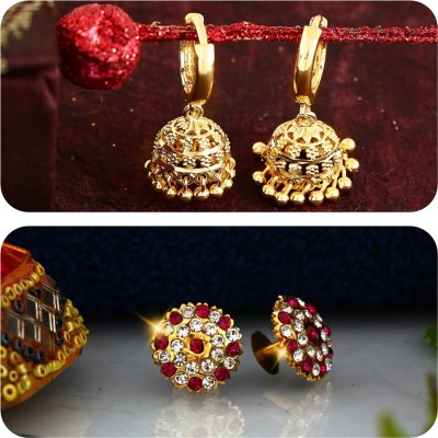 VIGHNAHARTA Everyday wear Fancy Jhumki & Stud Earring combo for Women and Girls Alloy Stud Earring, Jhumki Earring