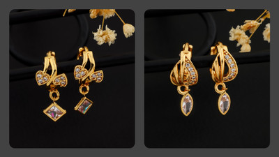 shreedha Blai@kundancombo Alloy Hoop Earring, Huggie Earring
