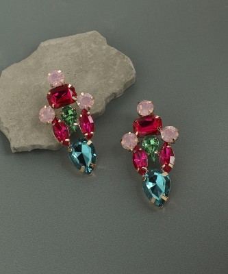 SOHI Sparkling Rhinestone Cascade Earrings Alloy Stud Earring