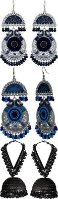 alysa Combo Pack of 3, Jhumka/Jhumki Earrings for Women & Girls Alloy Jhumki Earring