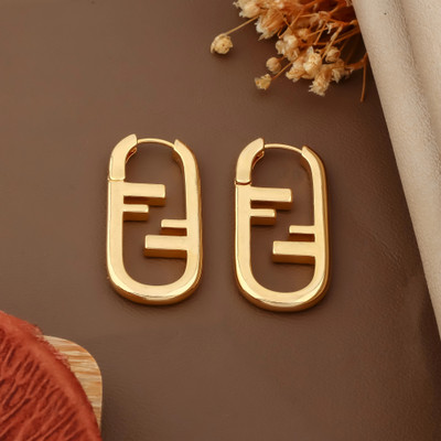queralt Melody Curve Hoops earing Brass Hoop Earring