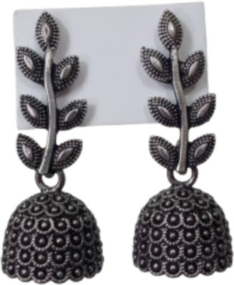 Acotox store Trendy Oxidized Earrings for Women & Girls Lightweight Ethnic Jhumkas Alloy Jhumki Earring