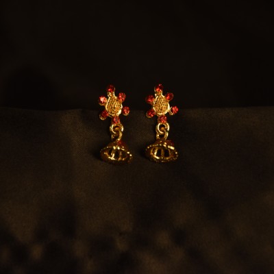 Diwam jewels Golden Cascade Drop Earrings: A Touch of Elegance Brass Drops & Danglers