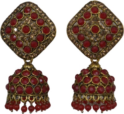 TAVAN Fancy Gold Plated Stylish Traditional Pearl Jhumki Earrings for Women & Girls Pearl Brass Jhumki Earring