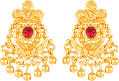 VIGHNAHARTA VFJ1825ERG_10 Cubic Zirconia Alloy, Brass Drops & Danglers, Stud Earring