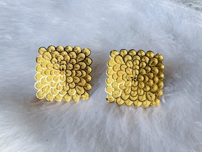 Pkson Daily Use And party wear square Design Earrings Brass Earring Set