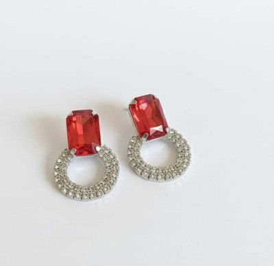 MultiCollection red_stud Zircon Alloy Stud Earring