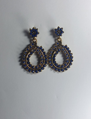 AZTAZ Unique and colorful beautifully designed Chandbali Earring Imitation Alloy Chandbali Earring