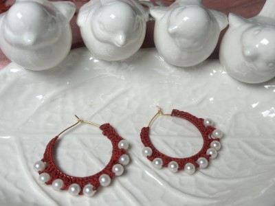 NaipunyaCraft NP_Loop_18 Silk Dori Hoop Earring