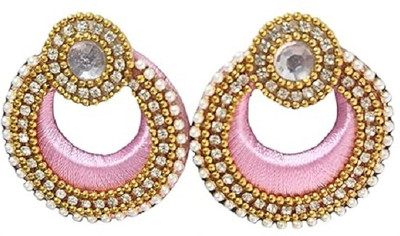 SAUMAKSHI DESIGN Elegant Gold-Plated Round Designer Earring| Traditional Partywear Ethnic Jewelry Brass Earring Set, Drops & Danglers