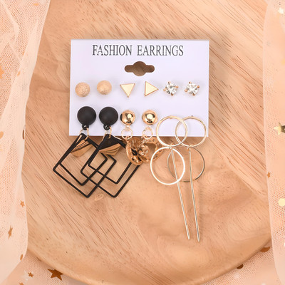 Gloxystore ZSTA-Golden Alloy Drop & Stud Earring 6 Piece Combo For all Occasion Pearl Alloy Drops & Danglers, Stud Earring
