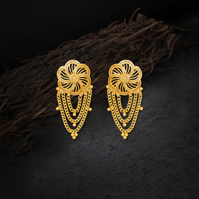 Raj And Deb Traditional Micron Gold Plated Daily Wear Earrings Collection For Womens Brass Stud Earring