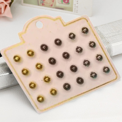 NAVMAV Korean Pearl Earrings Simple Ear Tops 12 Pairs Set Use for Girls and Women Alloy Stud Earring