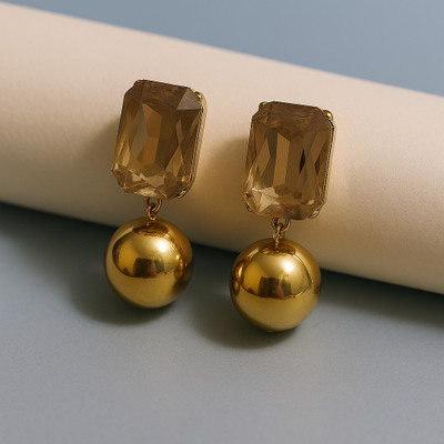 Muskan Enterprises Cyrstal Daimond earrings for women for special Occassion Crystal Brass, Crystal, Alloy Earring Set, Drops & Danglers, Jhumki Earring, Huggie Earring