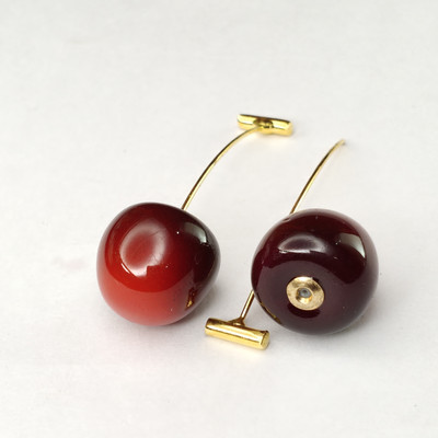 Nirmal aabhushan Nirmal Aabhushan Red Peach Drop Korean Earring For Women And Girl Alloy Drops & Danglers