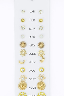 tania Fancy & Small Stud and Hoop Earrings Set for Woman and Girls(pack of 12 pairs) Alloy Hoop Earring