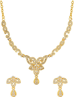 Vermont Brass, Copper Gold-plated White Jewellery Set(Pack of 1)