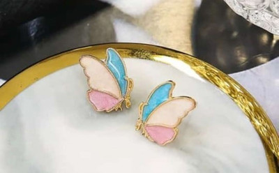 SRI RAGHAVA Butterfly studs Alloy Stud Earring
