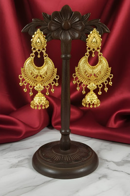 DM Creations Amara Antique Chandbalis Jhumka, Jhumki, Chandbali Copper Chandbali Earring