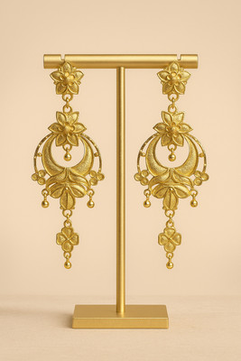Maya Gold Traditions Traditional Earrings for Women & Girls | Ethnic Earrings | Festive Wear Jewelry Alloy Chandbali Earring