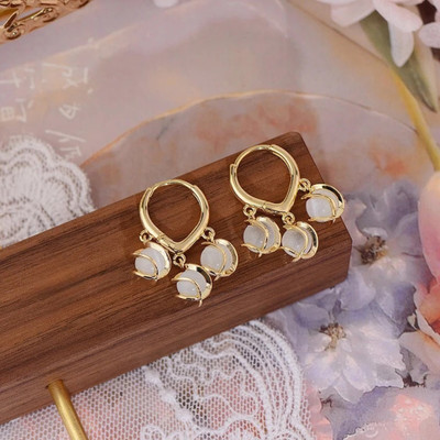 Zaphariq Combo of 6 Pair Golden Coin Stud/Tassel Drop/Pearl Hoop Earrings For Women/Girls Opal Alloy Hoop Earring