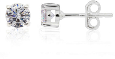 MayraCreationss STUDS Cubic Zirconia Sterling Silver Stud Earring