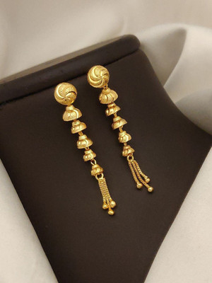 S K D J gold plated forming sui dhaga yearring dely use Brass Drops & Danglers