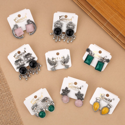 Gimiss Traditional & Designer Earring for Women and Girl Lightweight Daily Wear 6 Pairs Alloy Earring Set, Drops & Danglers, Hoop Earring, Jhumki Earring, Magnetic Earring