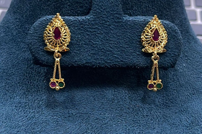 gvg 1GG-311 Alexandrite Gold Stud Earring