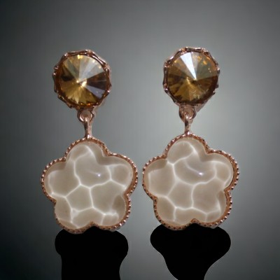 Divine Sphere Star Shaped Earrings Crystal Alloy Drops & Danglers