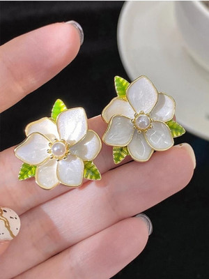 AMRAV Korean Earrings For Women Girls Trendy Western Fashion Earring Light Weight Cubic Zirconia Alloy Earring Set