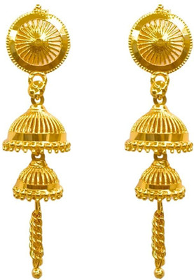 ANOUK 1 gm Gold Plated Premium jhumkhas Alloy Jhumki Earring