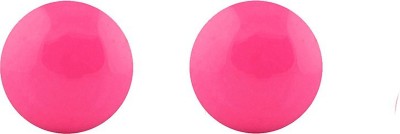 STUDEX Novelty Neon Hot Pink Button Allergy free Metal Stud Earring