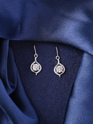 CLARA Etta Solitaire Cubic Zirconia Sterling Silver Drops & Danglers