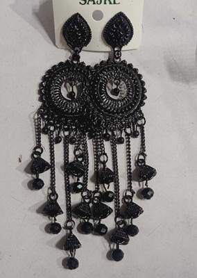 ssz Earrings Black Color Jhumka Traditional Jhumki Alloy Earring Set Alloy Jhumki Earring