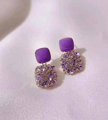 JRISSY Purple Drop Earrings Alloy Stud Earring