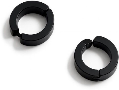 MAVRAA Mavraa Stylish Black Stainless Steel Hoop Earrings Stainless Steel Hoop Earring