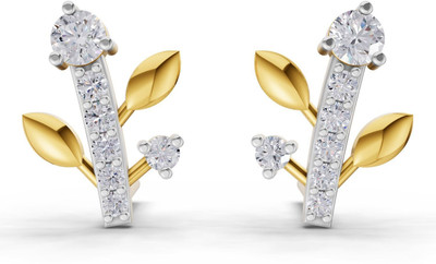 Sparq Certified Lab Grown Diamond & Gold Plated 925 Sterling Sterling Silver Stud Earring