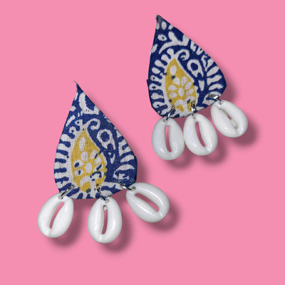 DIPRIYA GALLERY BLUE STUDS Fabric Stud Earring