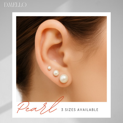 DMELLO Dmello Cubic Zirconia Studs For Women Crystal Stainless Steel Stud Earring