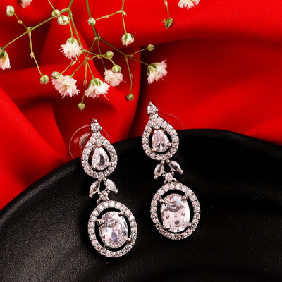 Bhagya Lakshmi DEVI 052937 Crystal Zinc Jhumki Earring