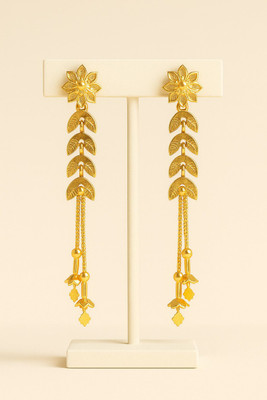 Maya Gold Traditions Traditional Gold Plated Earrings for Women & Girls | Ethnic Wedding Jewellery | Alloy Drops & Danglers