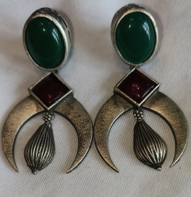 MishaFashions Chand Bali stud Moissanite Brass Stud Earring
